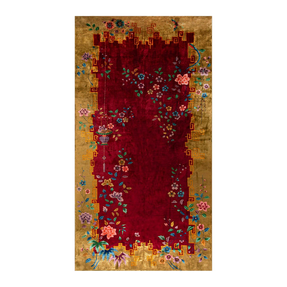 Alfombra Art Decó china de los años 20 ( 9' X 17' - 275 x 518 ) en venta