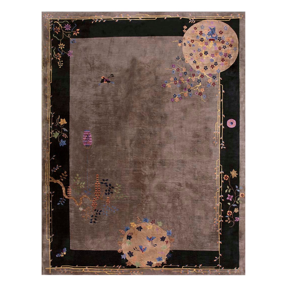 1920s Chinese Art Deco Carpet ( 8'10" x 11'6" - 270 x 350 ) For Sale