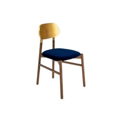 Bokken Upholstered Chair, Canaletto & Gold, Blue by Colé Italia