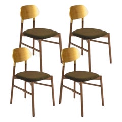 Set of 4, Bokken Upholstered Chair, Canaletto & Gold, Visione by Colé Italia