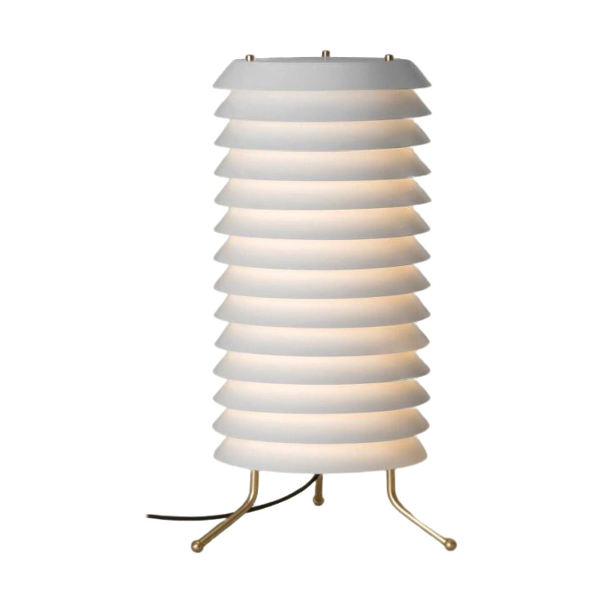 Lampadaire « Maija » d'Ilmari Tapiovaara en laiton et blanc pour Santa & Cole en vente 1