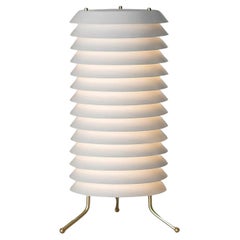 Ilmari Tapiovaara 'Maija' Floor Lamp in Brass and White for Santa & Cole