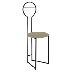 Joly Chairdrobe, Black with High Back & Madreperla Velvetforthy by Colé Italia