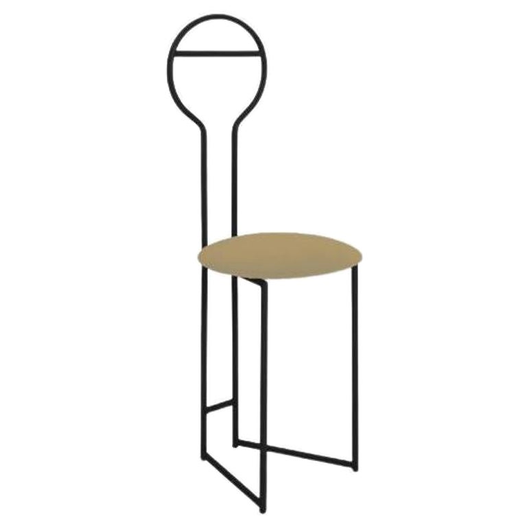 Joly Chairdrobe, Black with High Back & Sabbia Velvetforthy by Colé Italia