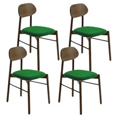 Set of 4, Bokken Upholstered Chair, Caneletto, Menta by Colé Italia