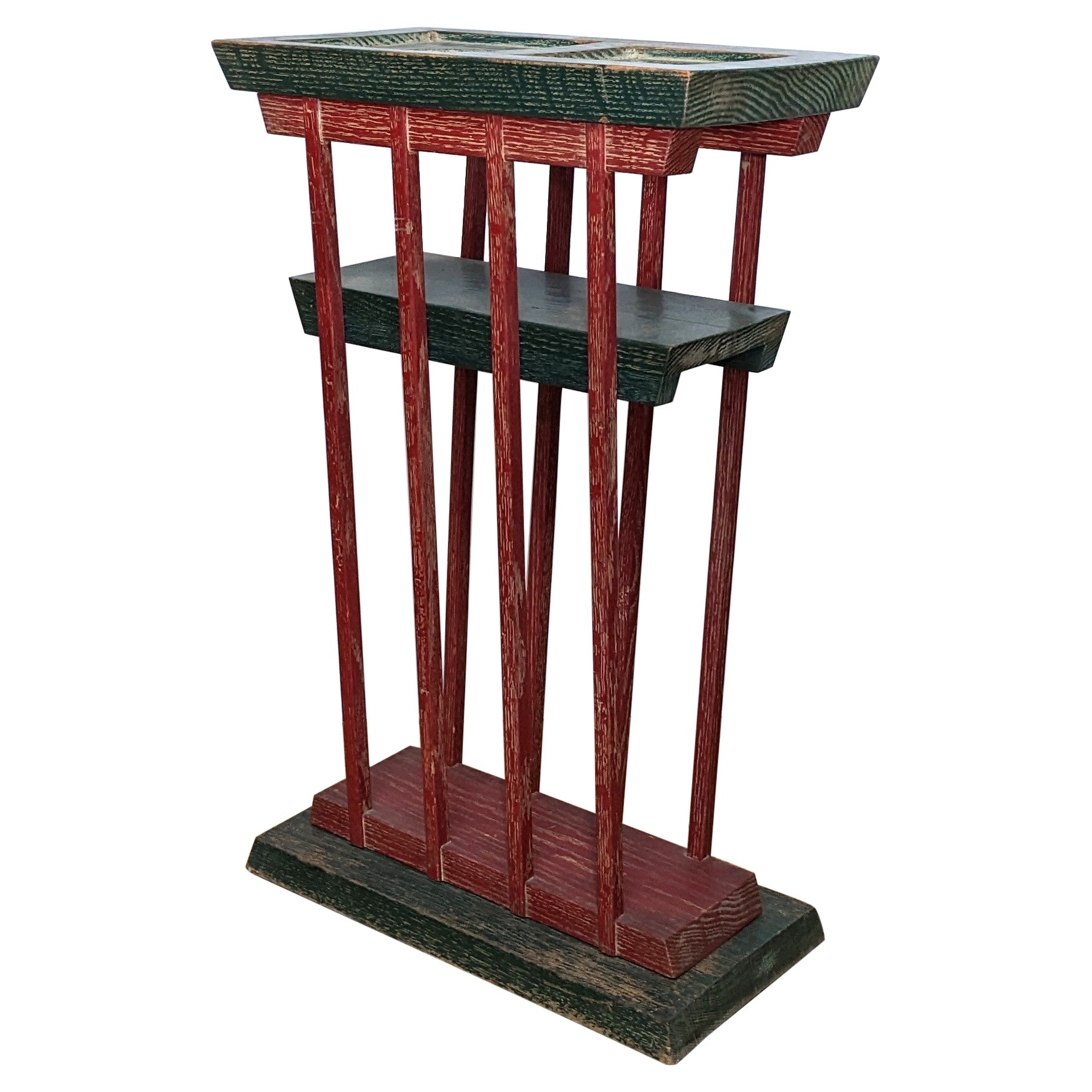 Unusual Art Deco Limed Smoking / Planter Stand For Sale