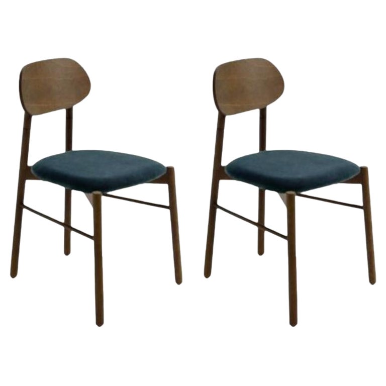 Set of 2, Bokken Upholstered Chair, Caneletto, Ottanio by Colé Italia