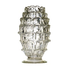 1940s Dino Martens for Aureliano Toso art Deco Murano Glass Vase