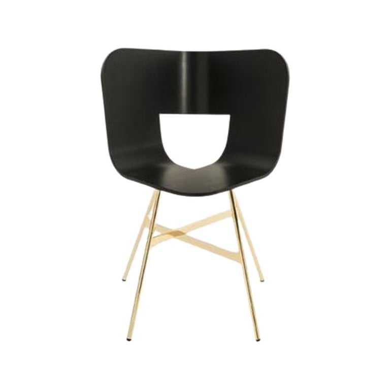 Tria Gold 4 Legs Chair, RAL Color Seat by Colé Italia For Sale