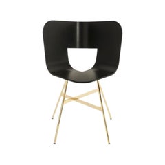Tria Gold 4 Legs Chair, RAL Color Seat by Colé Italia