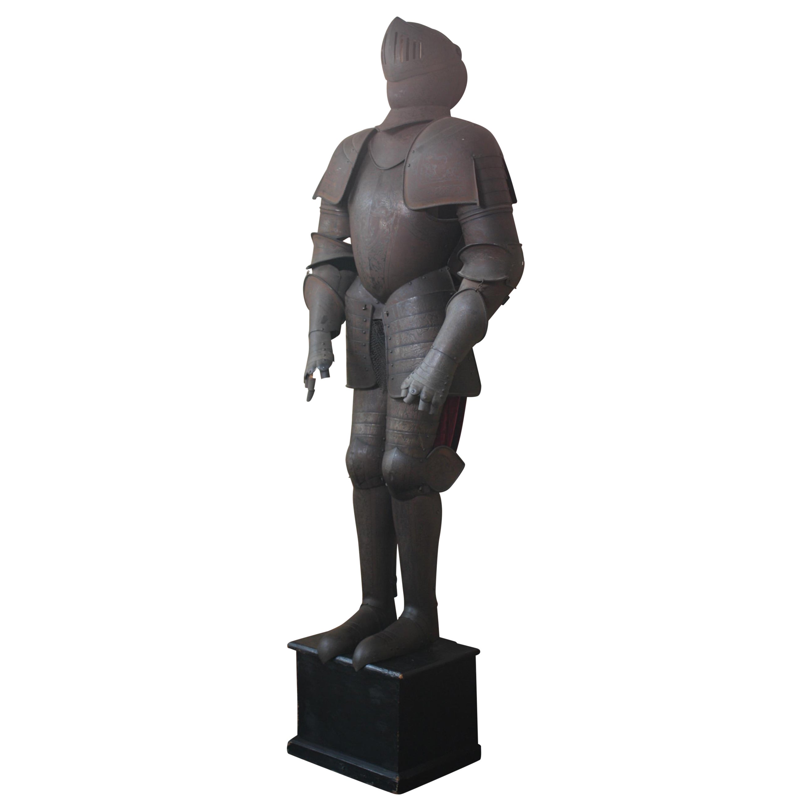 16th Century in Style, Victorian Country House Suit of Armour Sculpture For Sale