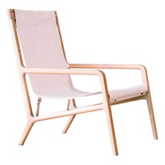 Estrada Lounge Chair in White Oak and Veg Tan Leather