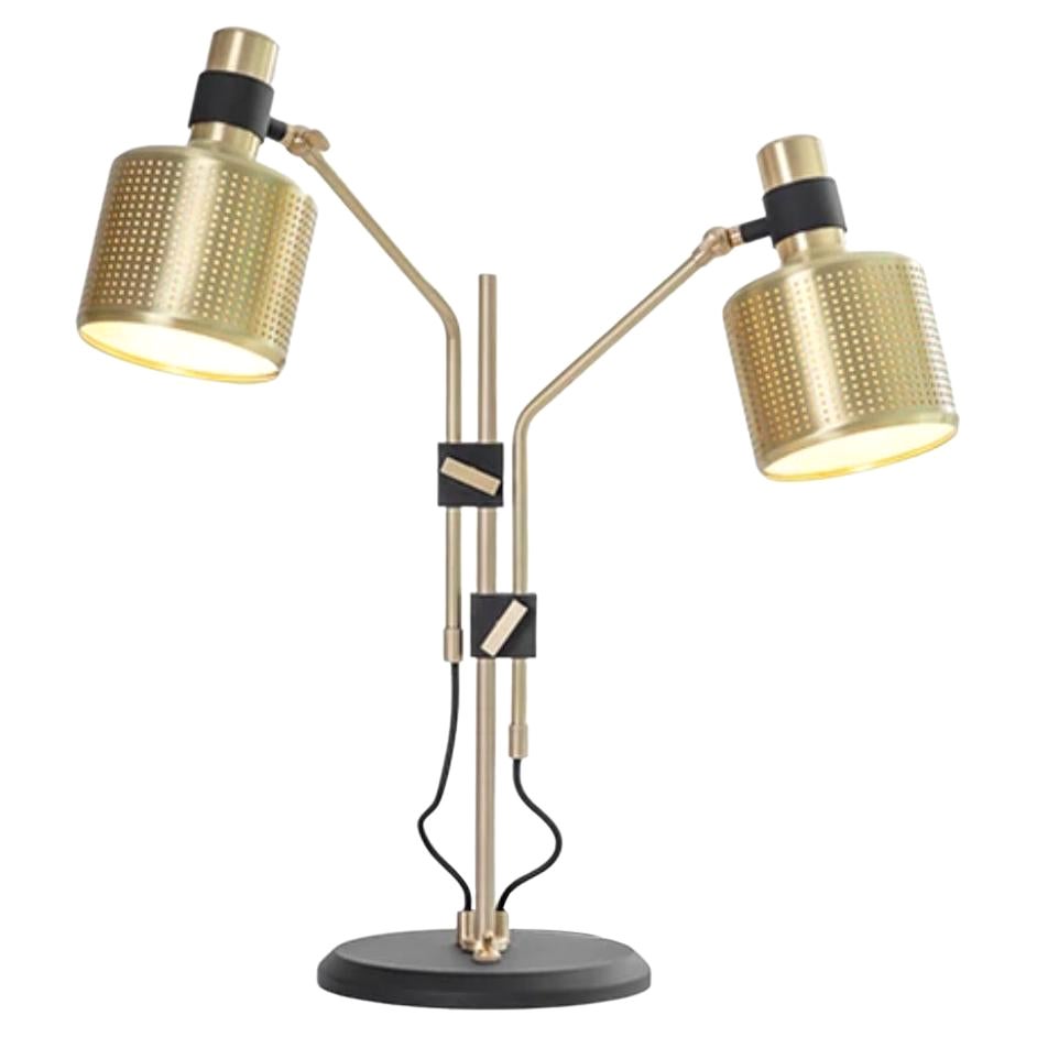 Doppel-Tischlampe mit Schilfrohr von Bert Frank