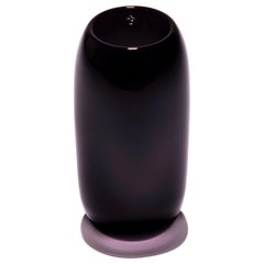 Einzigartige Vase aus schwarzem Ernteglas von Tiina Sarapu