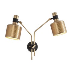 Brass Riddle Wall Lamp Double by Bert Frank