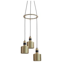 Lampada a grappolo Riddle in ottone 3 di Bert Frank