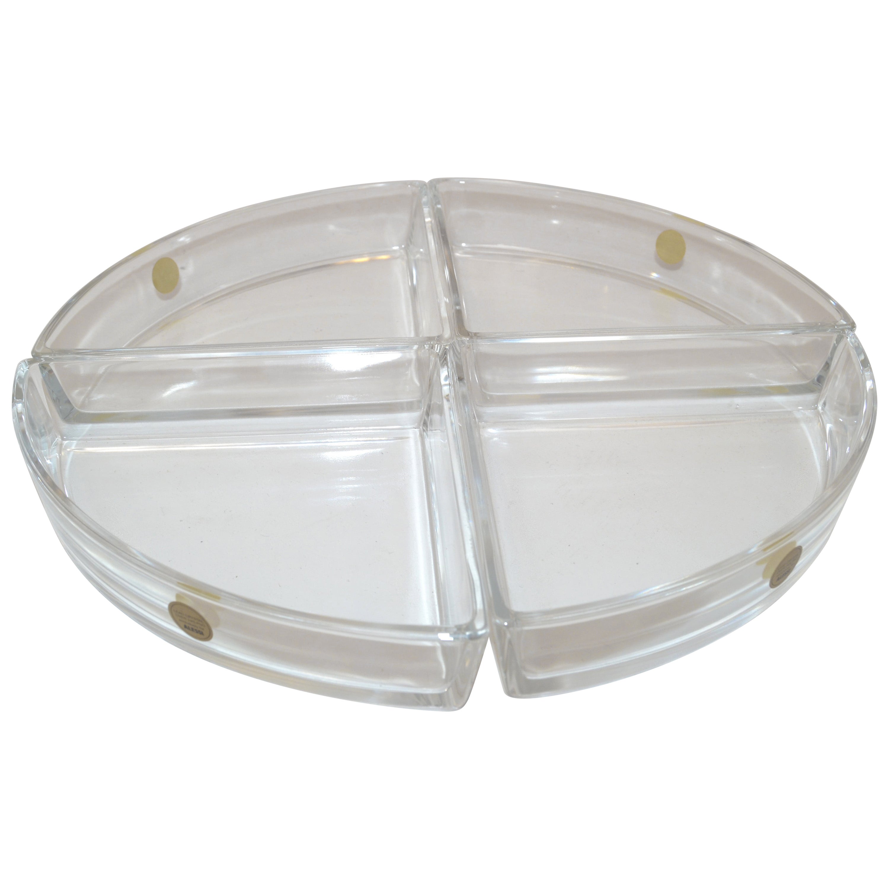 Alessi „ Hors d''oeuvres Service“ aus Kristallglas, entworfen von Ettore Sottsass im Angebot