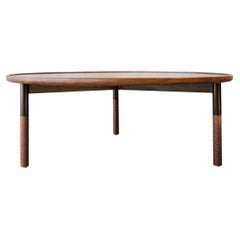 Fleco Coffee Table in Walnut and Blackened Steel