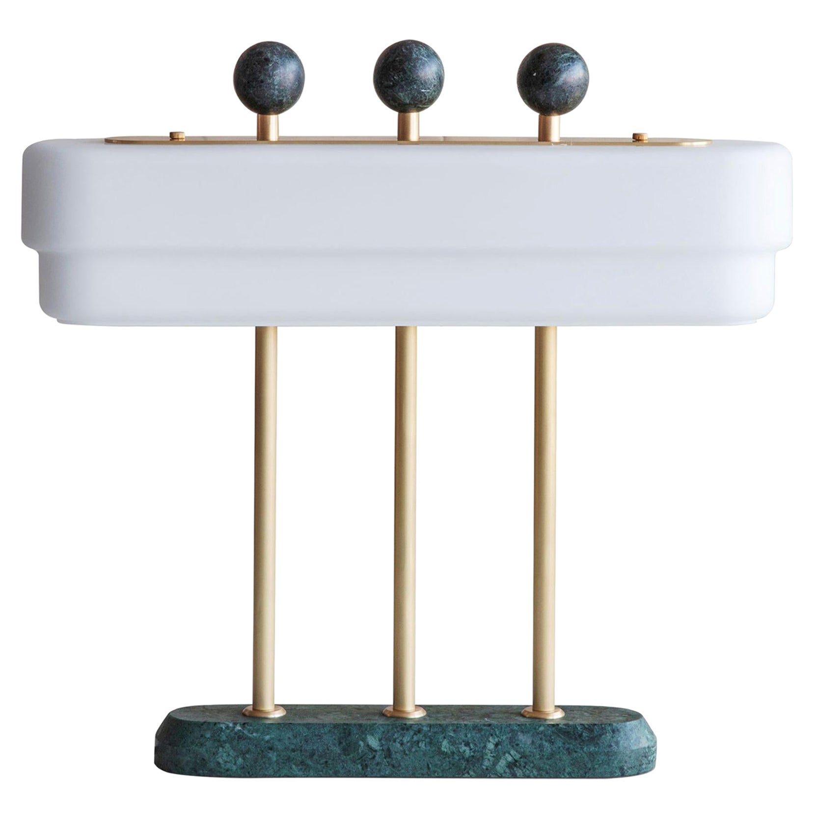 Green Spate Table Lamp by Bert Frank For Sale