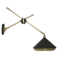 Shear Wall Light, Brass, Black by Bert Frank