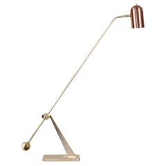 Stasis Floor Light, Brass + Copper by Bert Frank