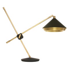 Shear Table Light, Brass, Black by Bert Frank