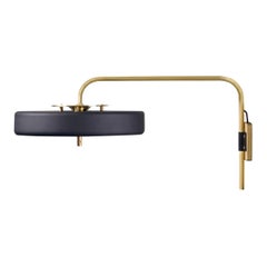 Revolve Wall Light, Polished Brass, Black by Bert Frank