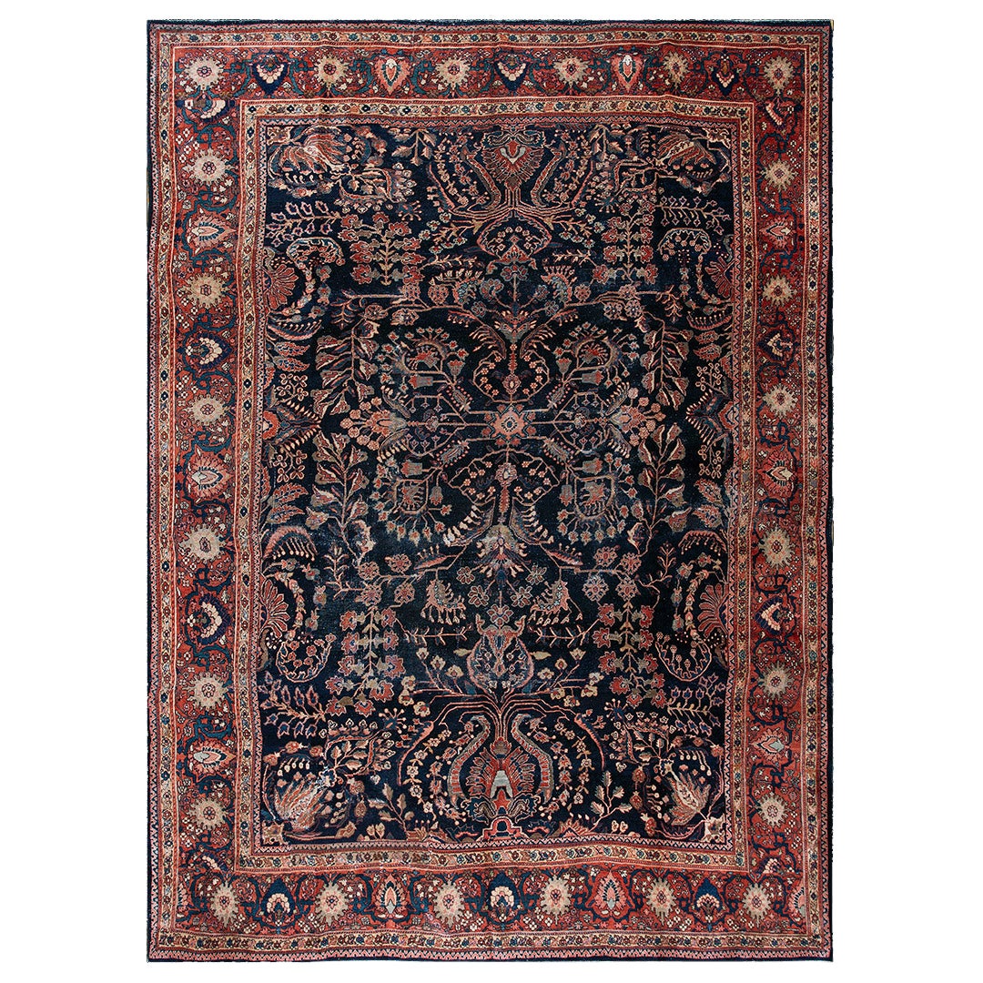 Early 20th Century Persian Sarouk Farahan Carpet ( 8'8" x 12'8" - 265 x 385 ) For Sale
