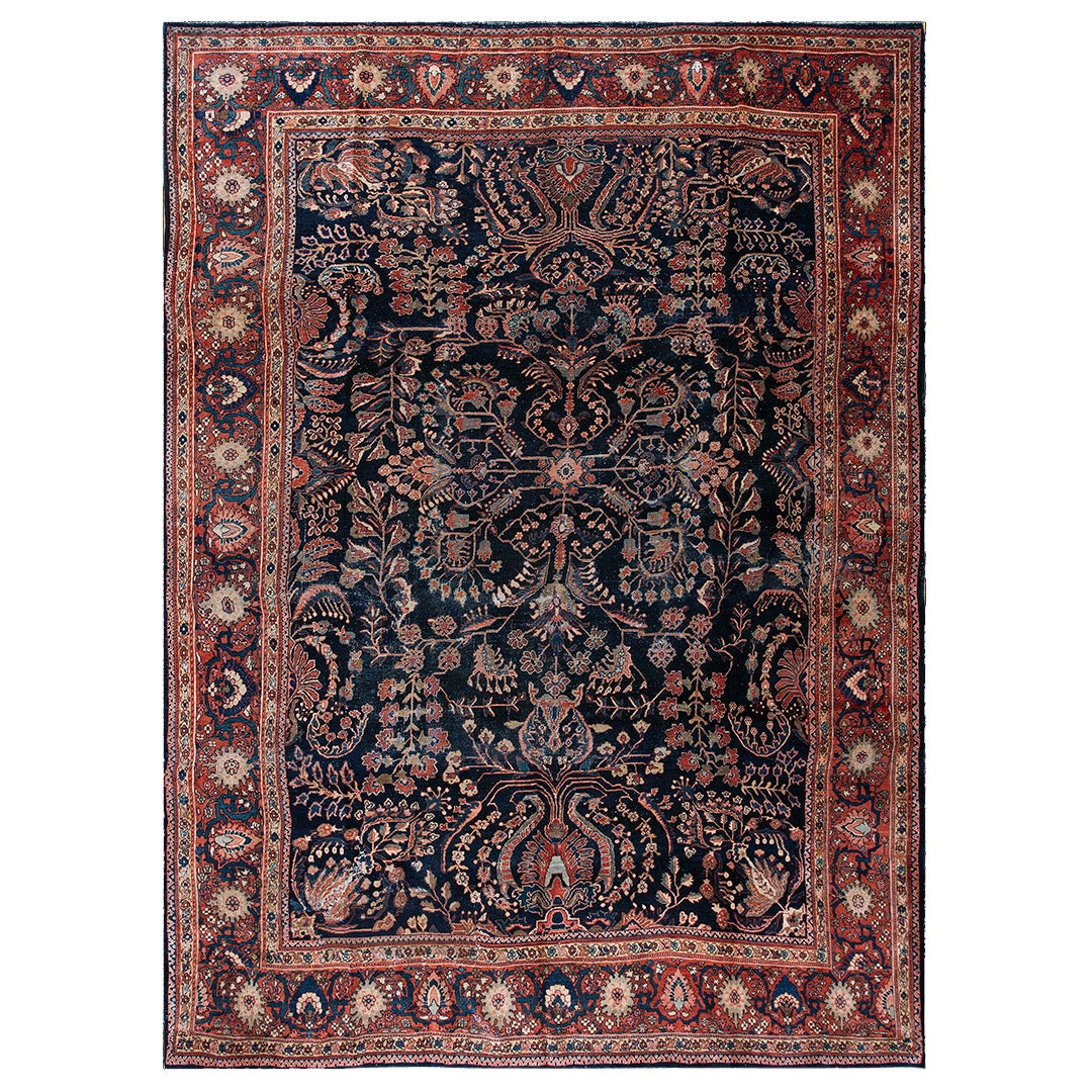 Tappeto persiano Sarouk Farahan dei primi del Novecento ( 8'8" x 12'8" - 265 x 385 )