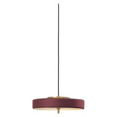 Revolve Pendant Light, Polished Brass, Oxblood by Bert Frank