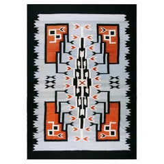 Tapis de style Navajo Chimayo des années 1930 ( 7'2" x 11'2" - 230 x 340 )