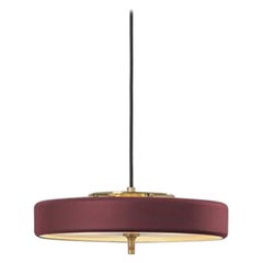 Revolve Pendant Light, Brushed Brass, Oxblood by Bert Frank