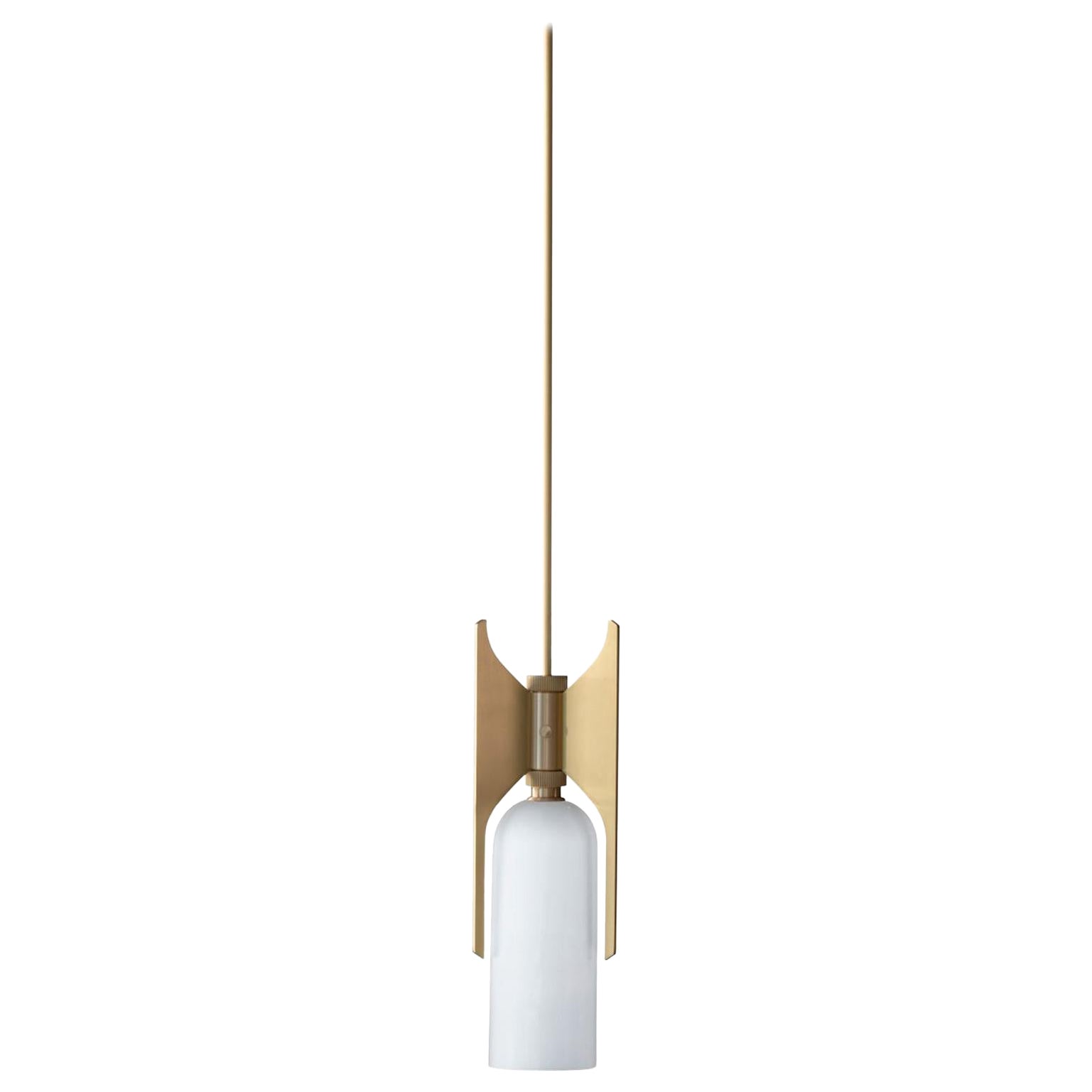 Pennon Pendant Light, Brass by Bert Frank