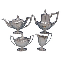 Plymouth by Gorham Sterling Silver Tea Set 4pc '#4825'