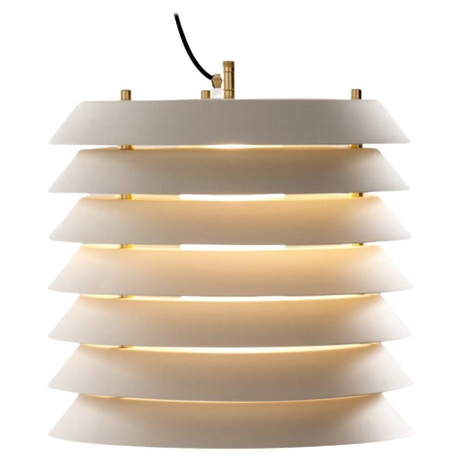Ilmari Tapiovaara 'Maija' Pendant Lamp in Brass and White for Santa & Cole