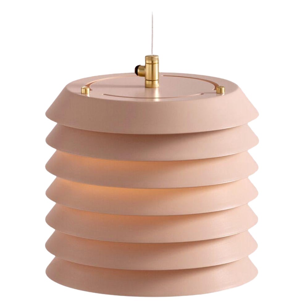 Lampe suspendue Maija en laiton et rose Ilmari Tapiovaara pour Santa & Cole en vente