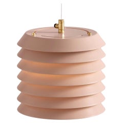 Ilmari Tapiovaara 'Maija' Pendant Lamp in Brass and Rose for Santa & Cole