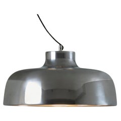 Lampe suspendue Miguel Milá ''M68'' en aluminium chromé pour Santa & Cole