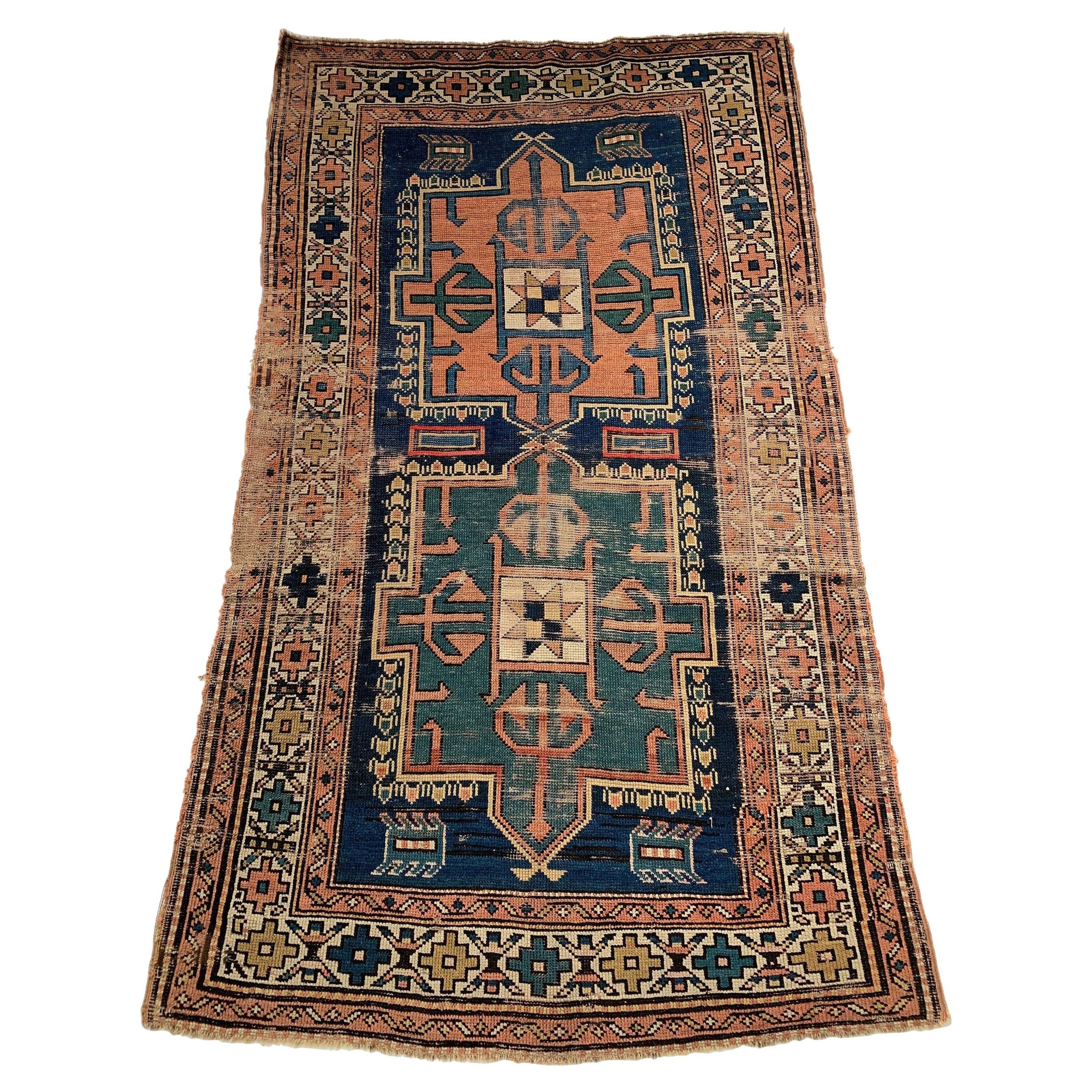 Antique Kazak rug at 1stDibs