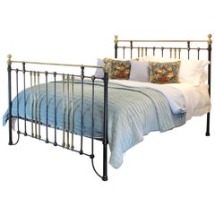 Used Extra Wide Brass and Iron Bed, MSK74