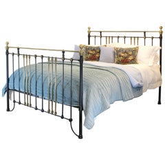 Letto extra largo in ottone e ferro, MSK74