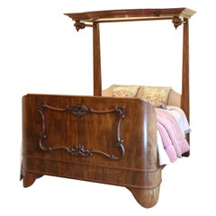 Used Half Tester Bed in Mahogany, M4P13