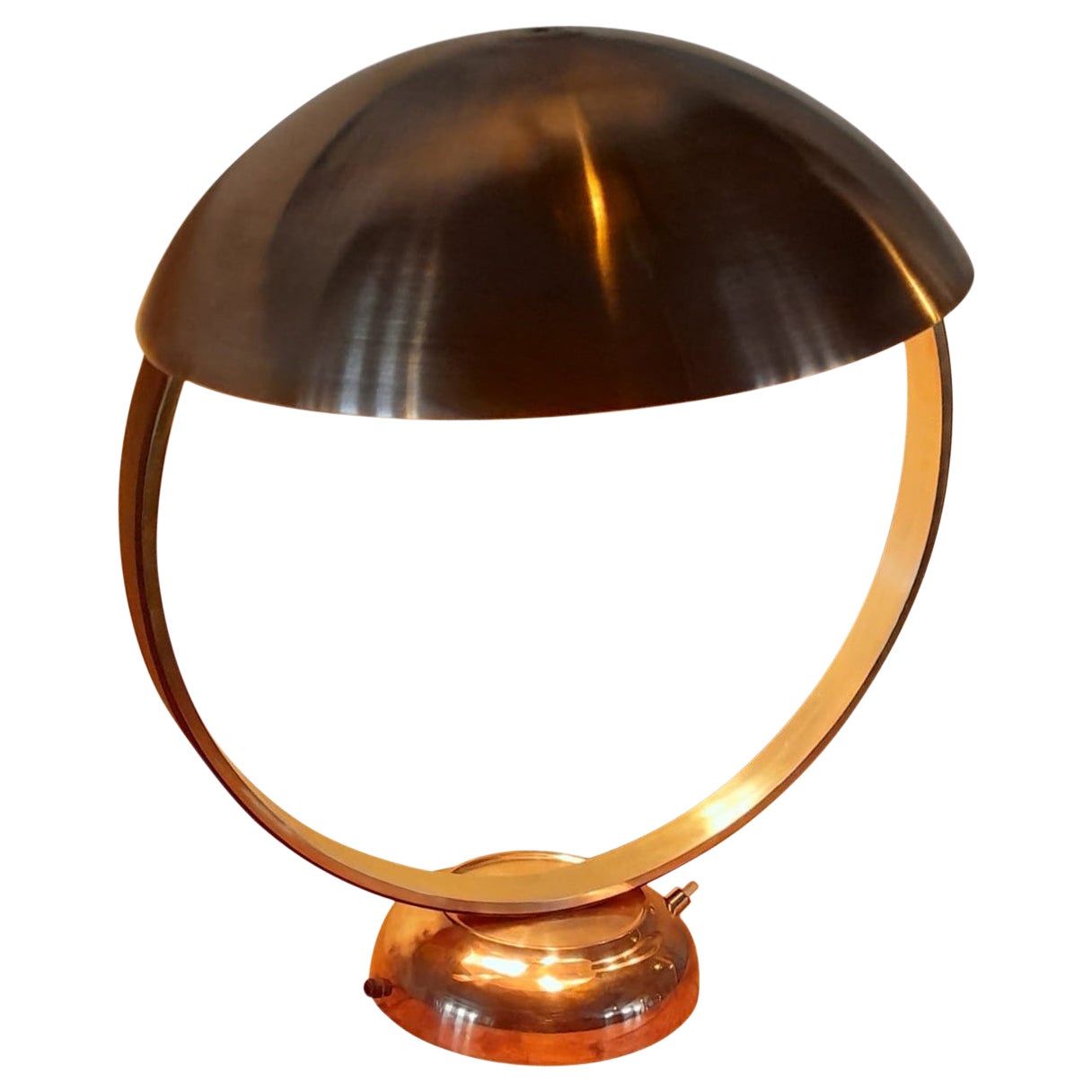 Cosmos, Contemporary Table Lamp Brass, Wood, Led Lamp For Sale