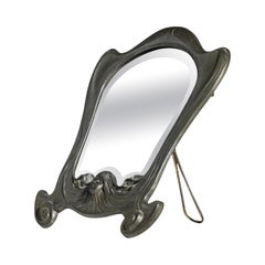 Art nouveau mirror Orivit Jugendstil 1920 Metallwarenfabrik Germany - G883