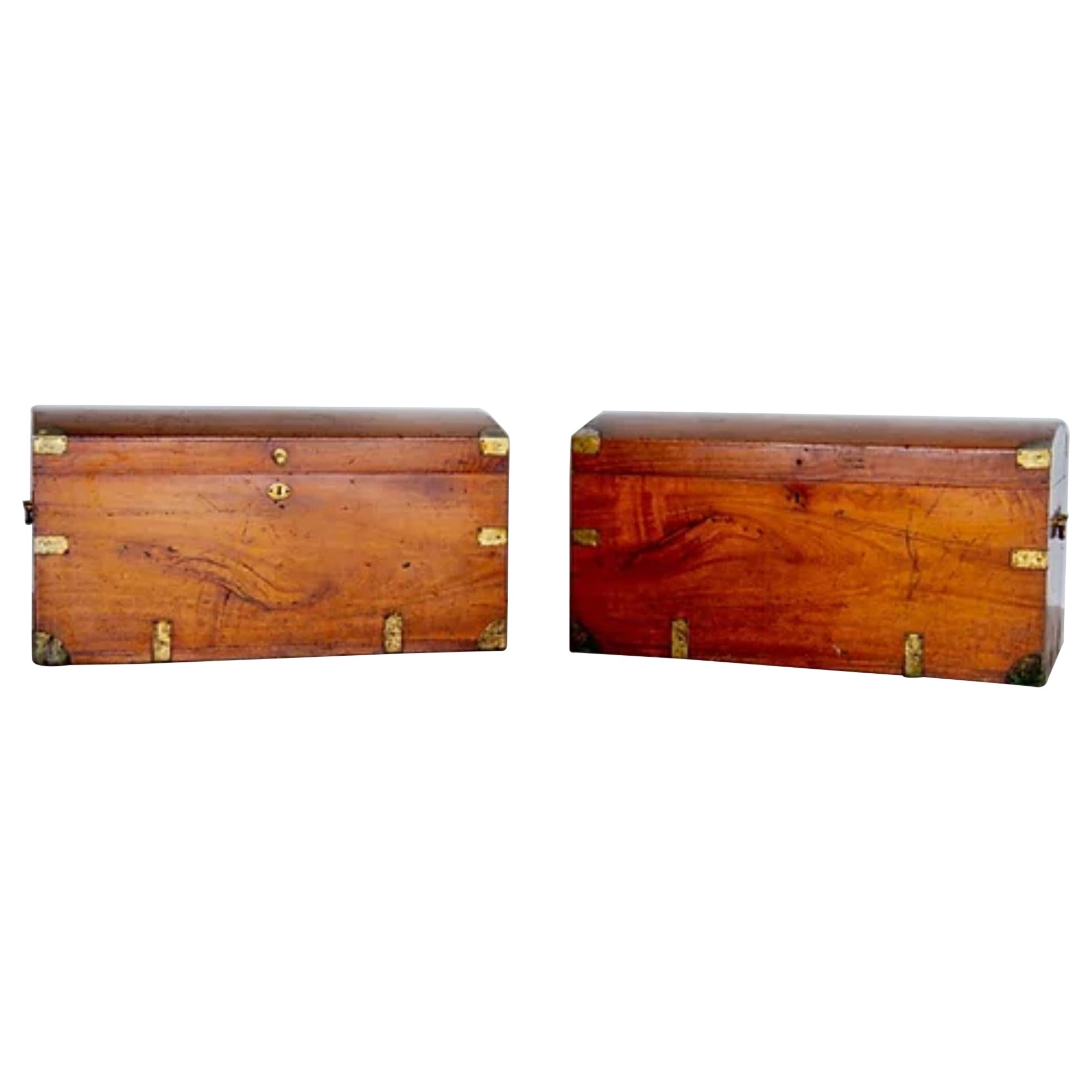 Pair of Early 19th Century Camphor Wood Dome Topped Trunks, circa 1830