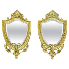 Pair of Mid 19th Century Gilt and Gesso Girandole Mirrors