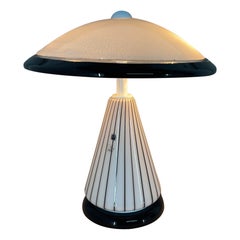 Vintage 1980's Rare Italian Mushroom Vetri Murano Glass Table Lamp by ZONCA, Labeled