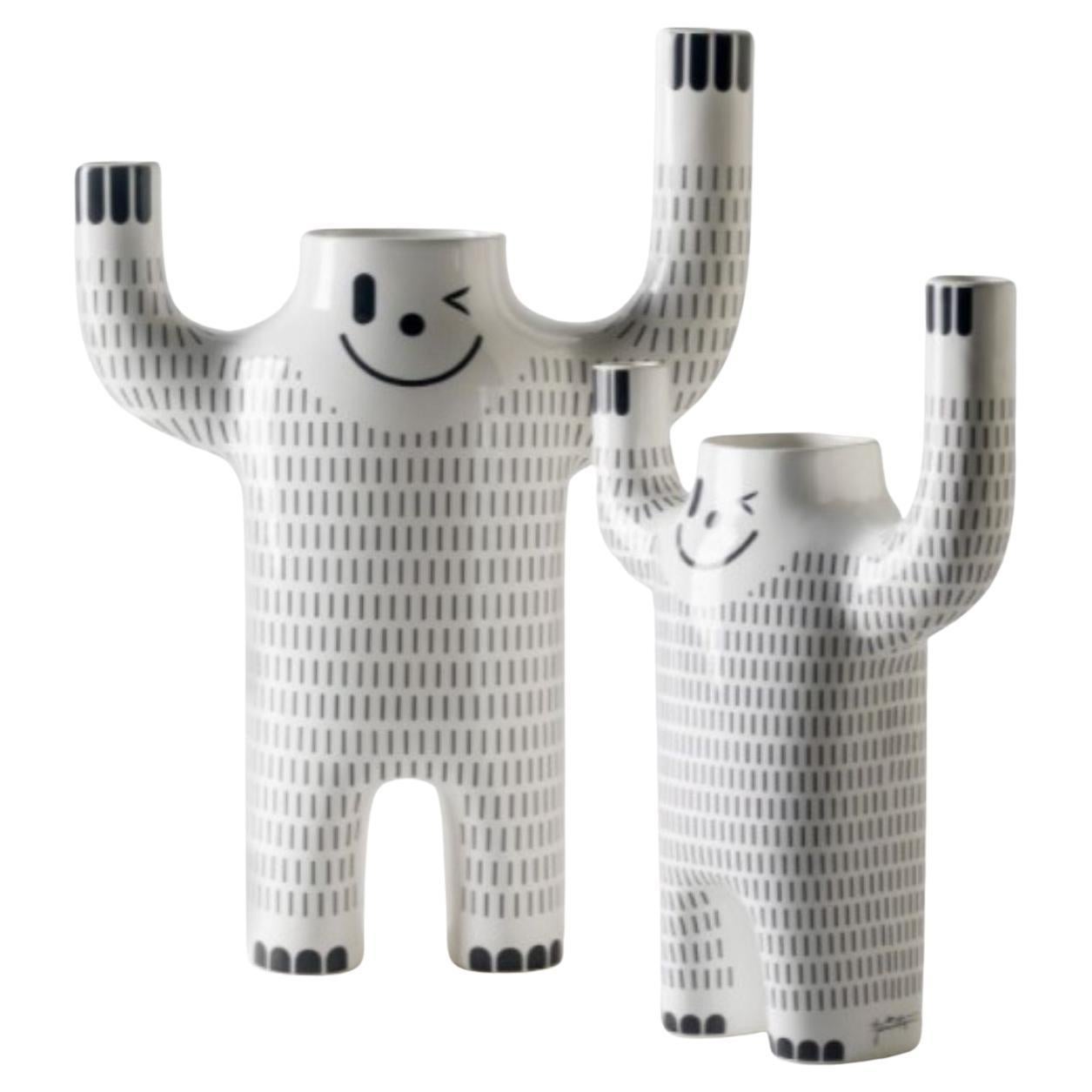 Set of 2 Happy Yeti Vases by Jaime Hayon