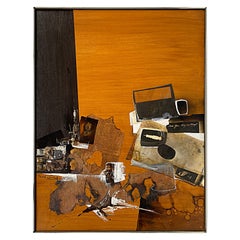 Vintage Jonas Gerard Abstract Painting "Collage Symposium"