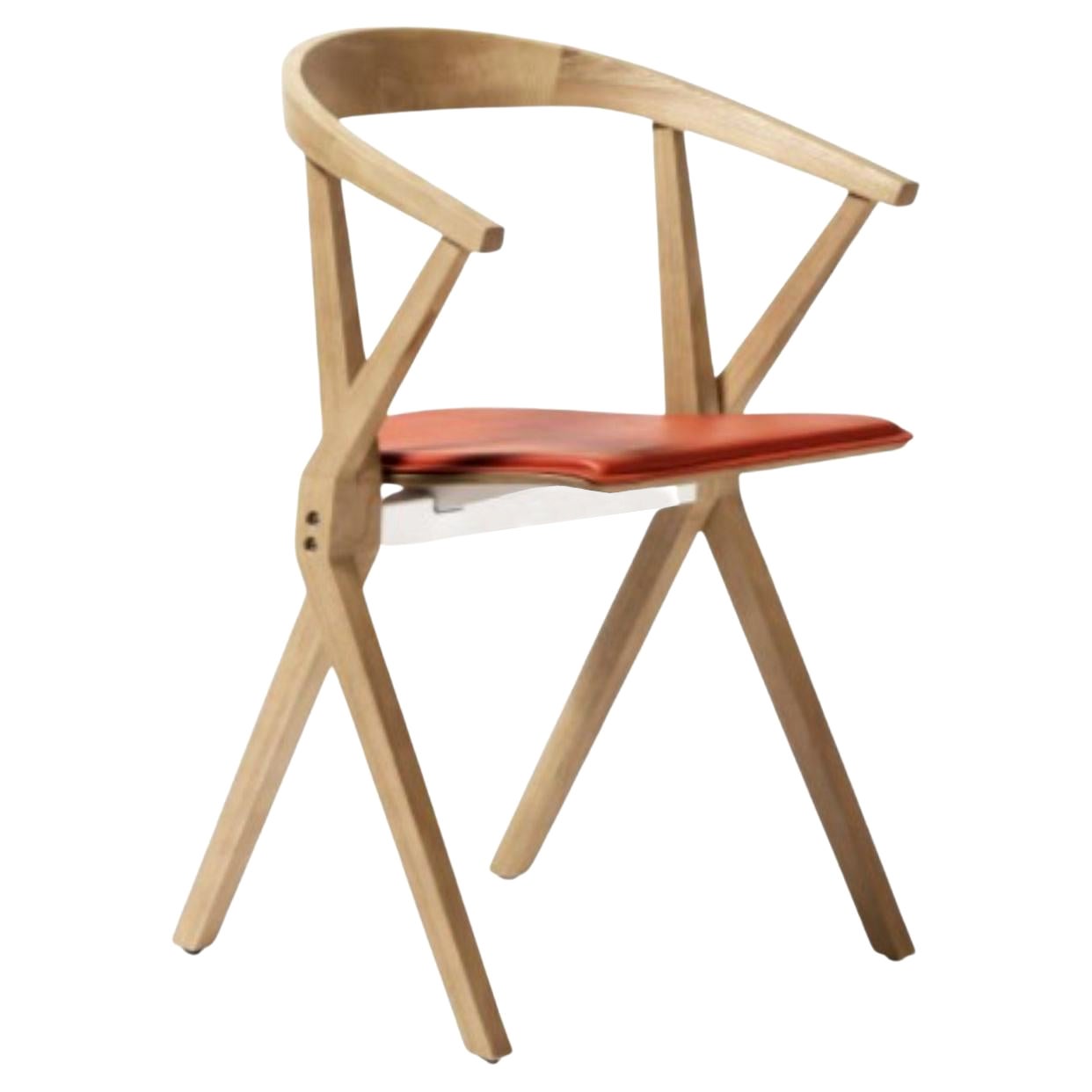 Stuhl B Orange lackierte Esche von Konstantin Grcic